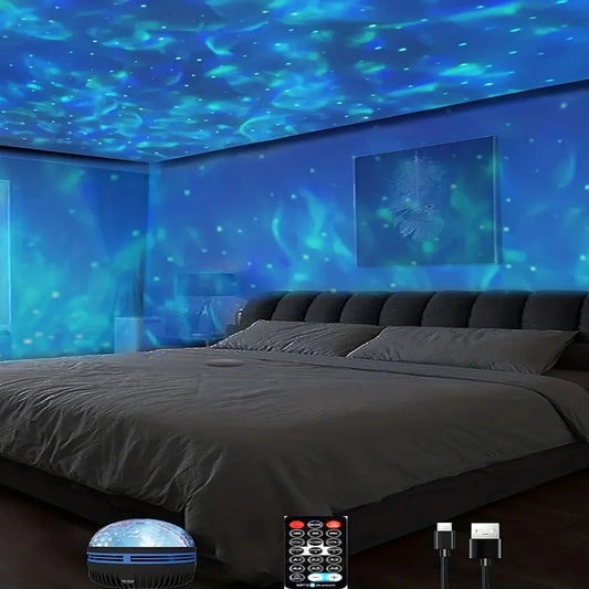 1pc Projector 7-Colors Patterns Night Light
Star , Galaxy , Water Ocean Wave