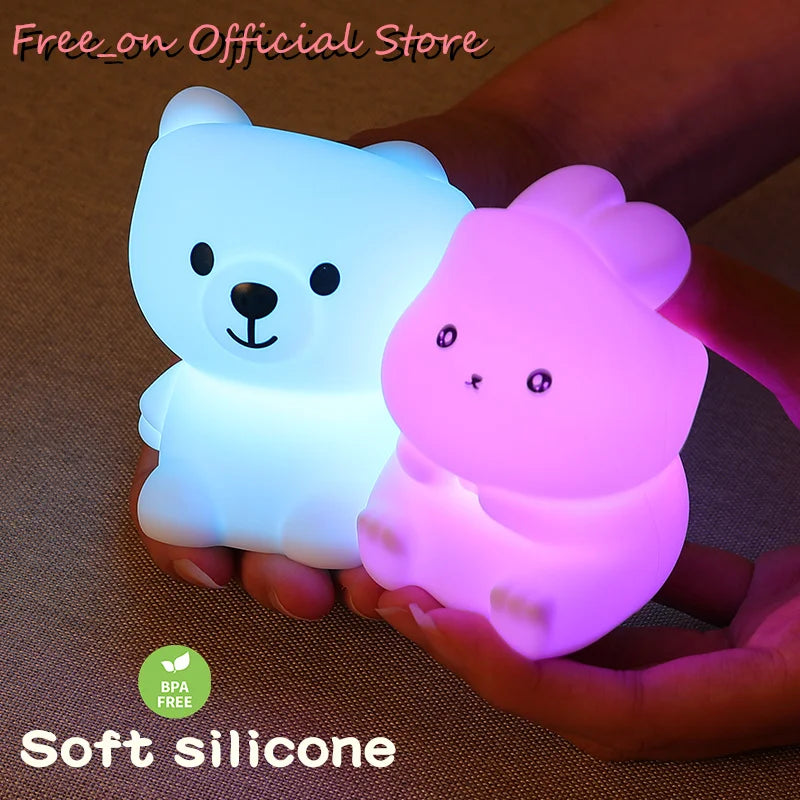 Mini Bear Soft Silicone Night Lamp