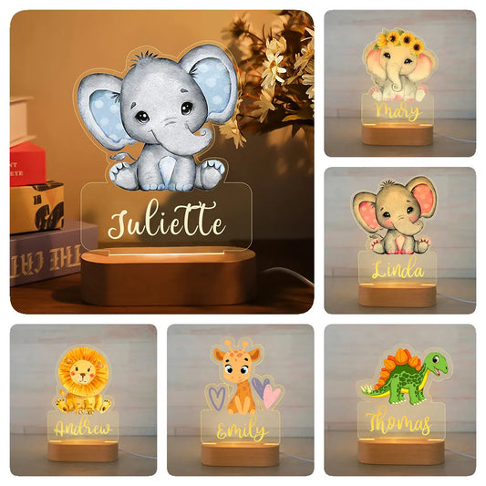 Customized Animal Lamp For Baby Kids Bedroom Home Decoration Birthday Christmas Gift