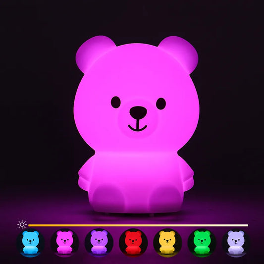 Mini Bear Soft Silicone Night Lamp