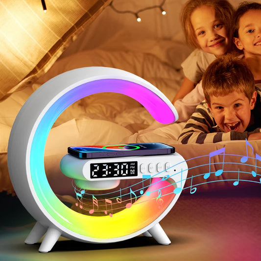 15W Fast Charging Station Night Light & Speaker  
Multifunction Wireless Charger (iPhone Samsung Xiaomi Huawei)