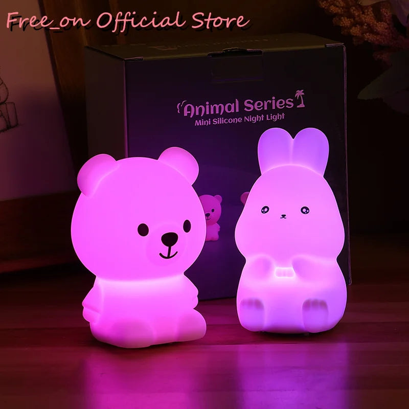 Mini Bear Soft Silicone Night Lamp